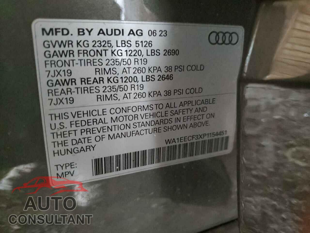 AUDI Q3 2023 - WA1EECF3XP1154451
