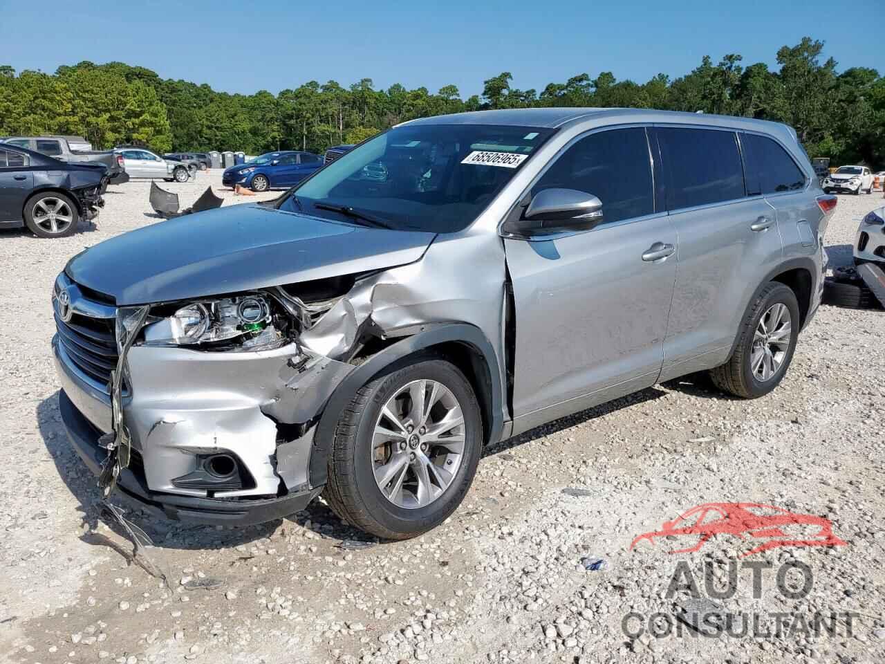 TOYOTA HIGHLANDER 2016 - 5TDZKRFH2GS163453