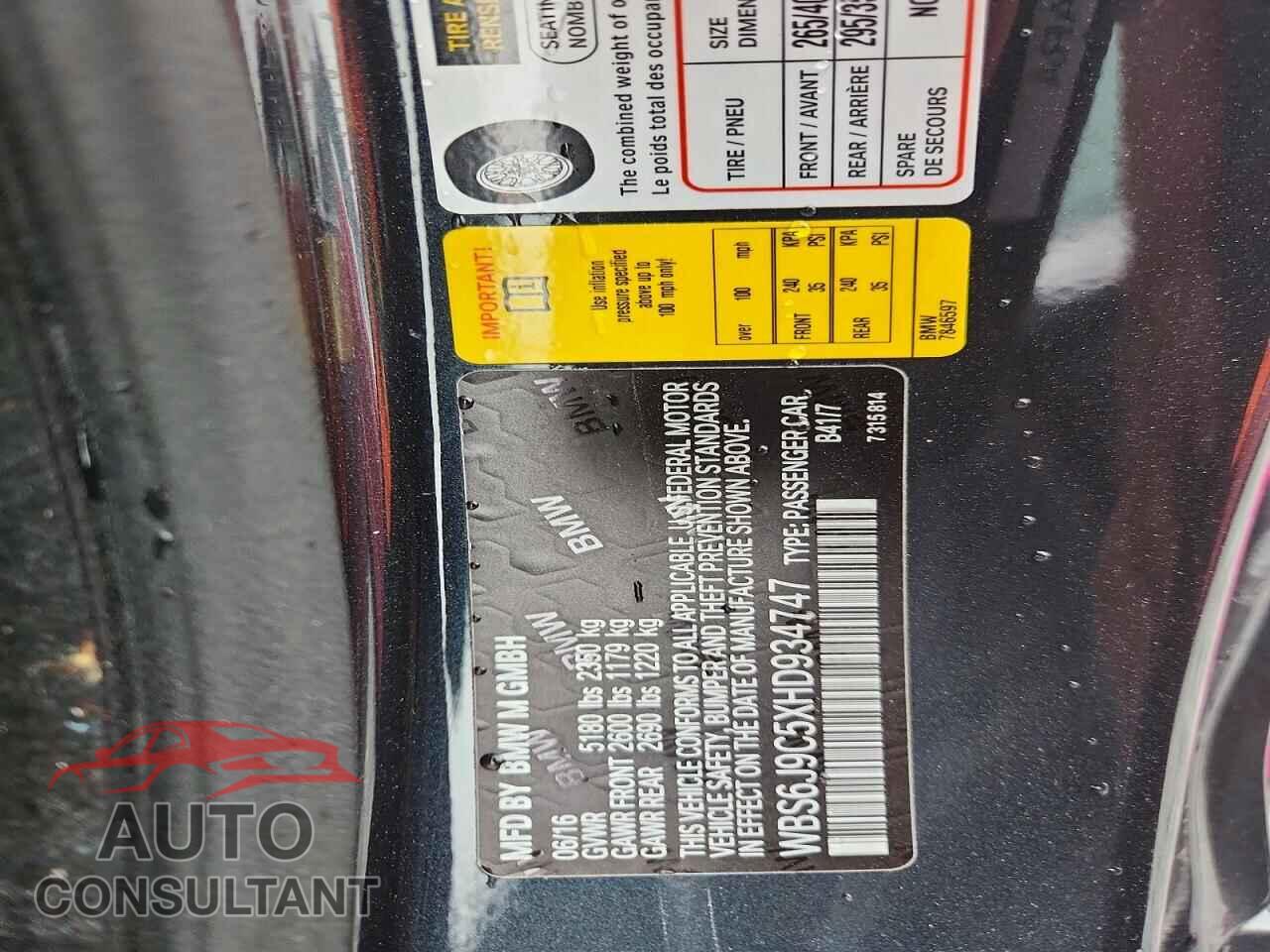 BMW M6 2017 - WBS6J9C5XHD934747