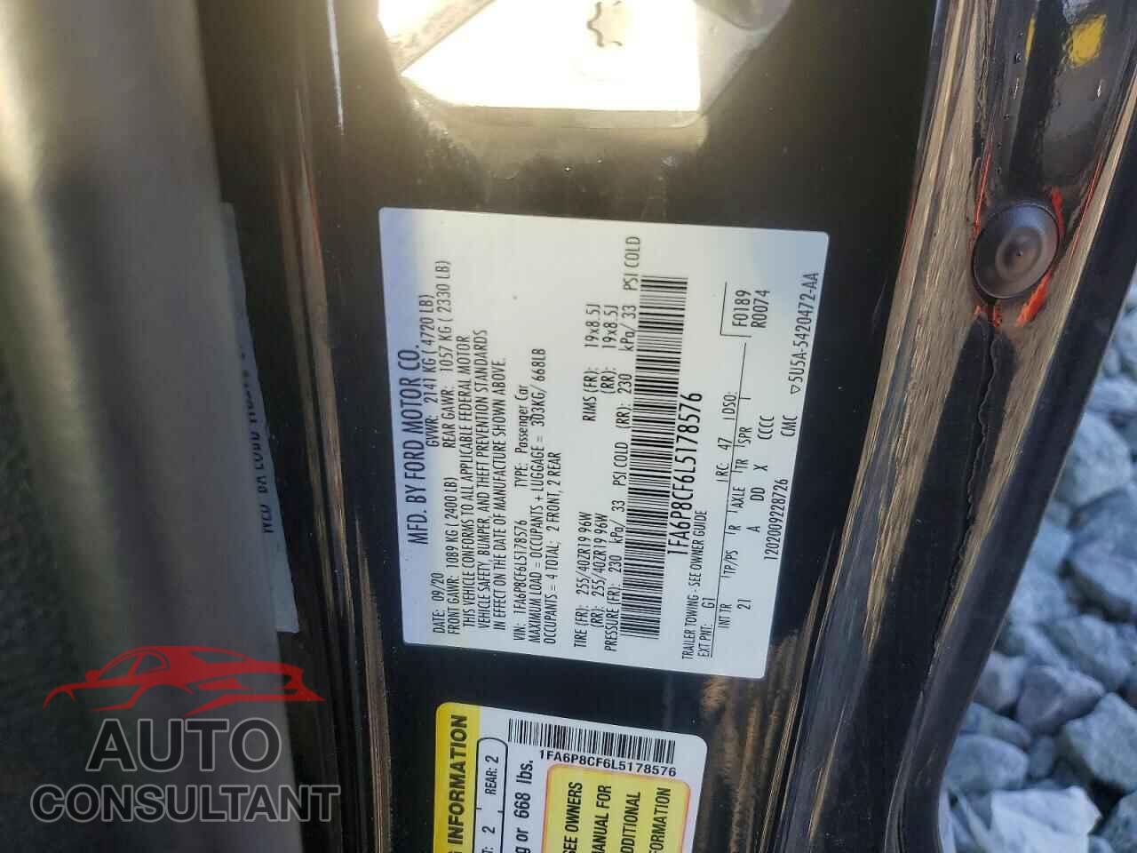 FORD MUSTANG 2020 - 1FA6P8CF6L5178576