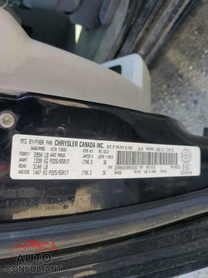 DODGE CARAVAN 2010 - 2D4RN4DX3AR418165