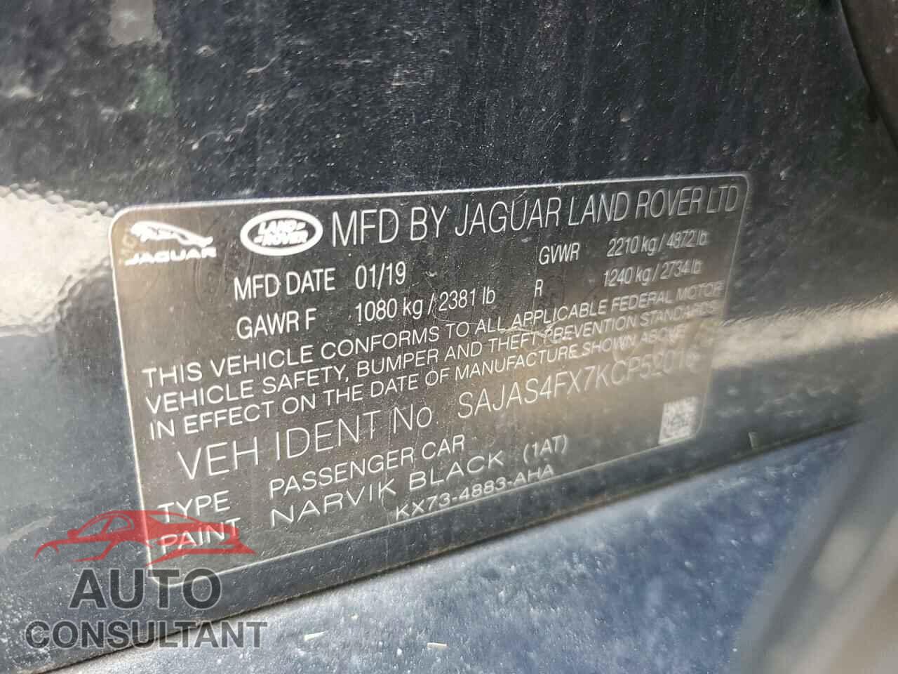 JAGUAR XE 2019 - SAJAS4FX7KCP52016