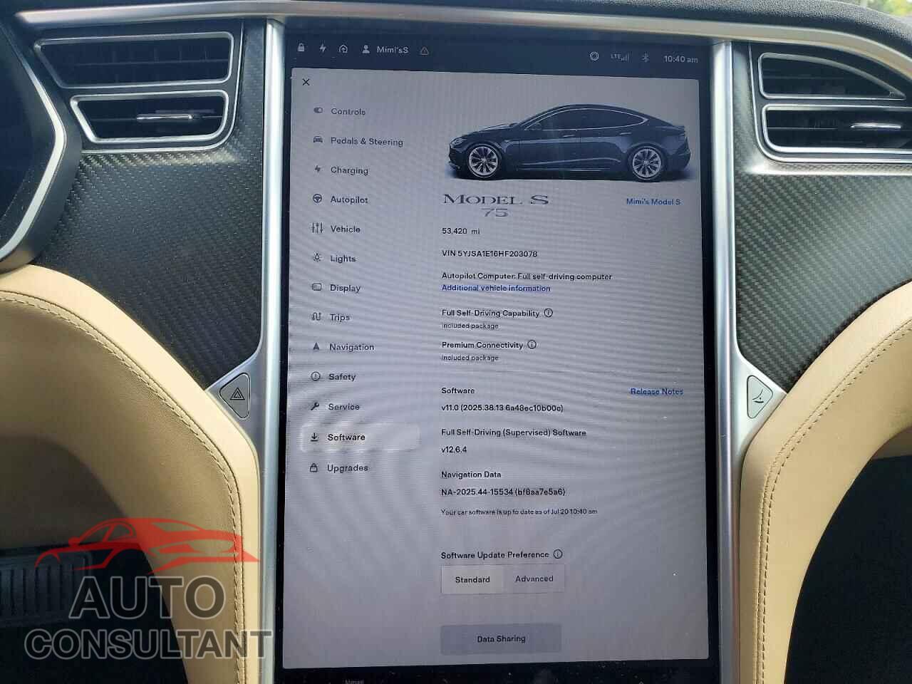 TESLA MODEL S 2017 - 5YJSA1E16HF203078