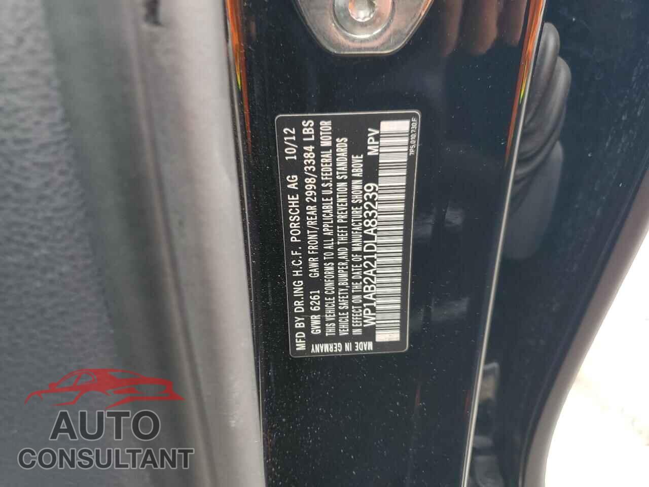 PORSCHE CAYENNE 2013 - WP1AB2A21DLA83239
