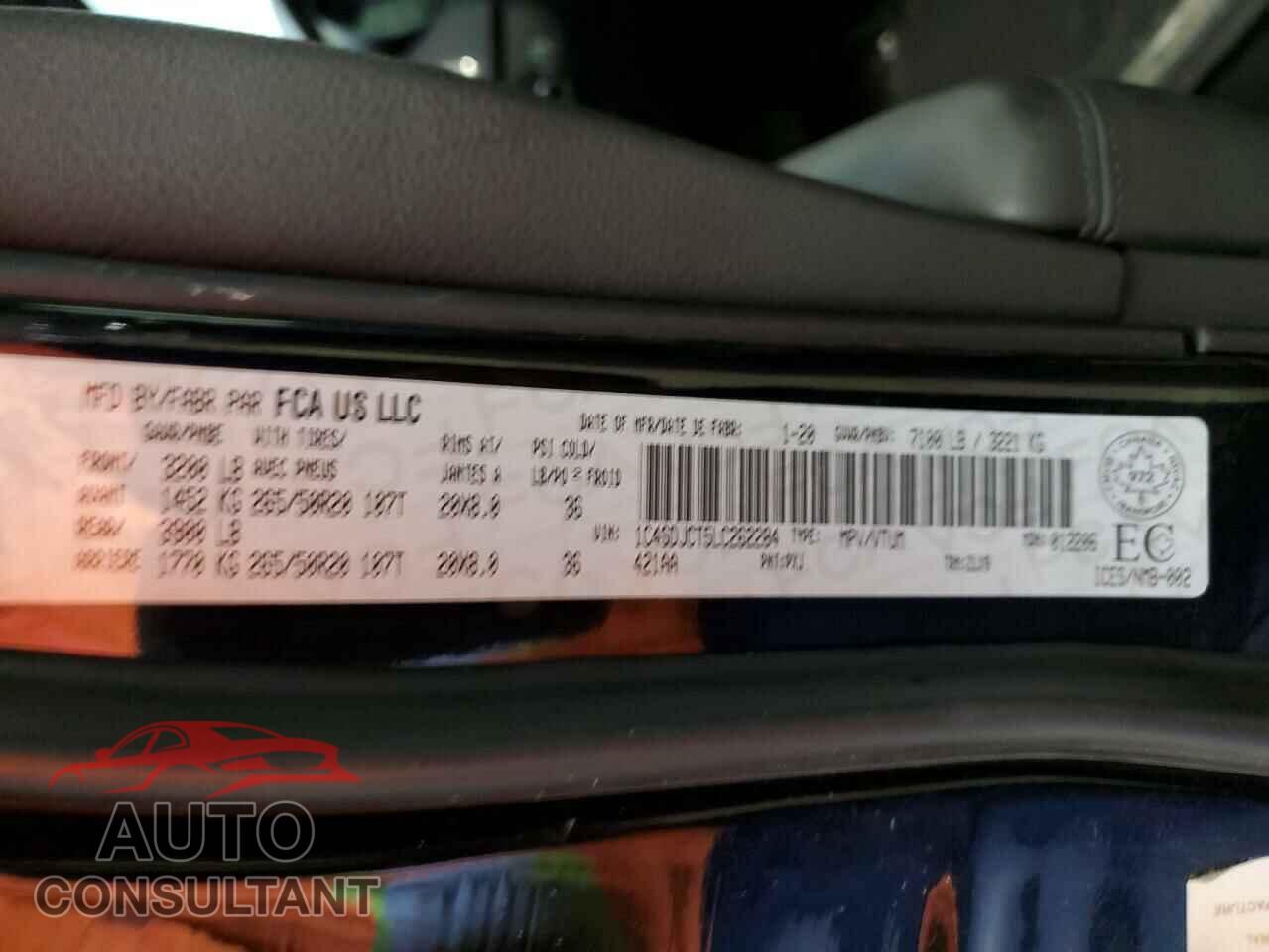 DODGE DURANGO 2020 - 1C4SDJCT5LC262284