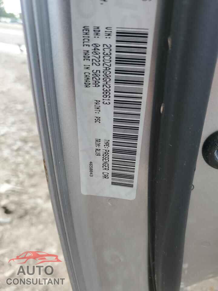 DODGE CHALLENGER 2016 - 2C3CDZAG0GH236613