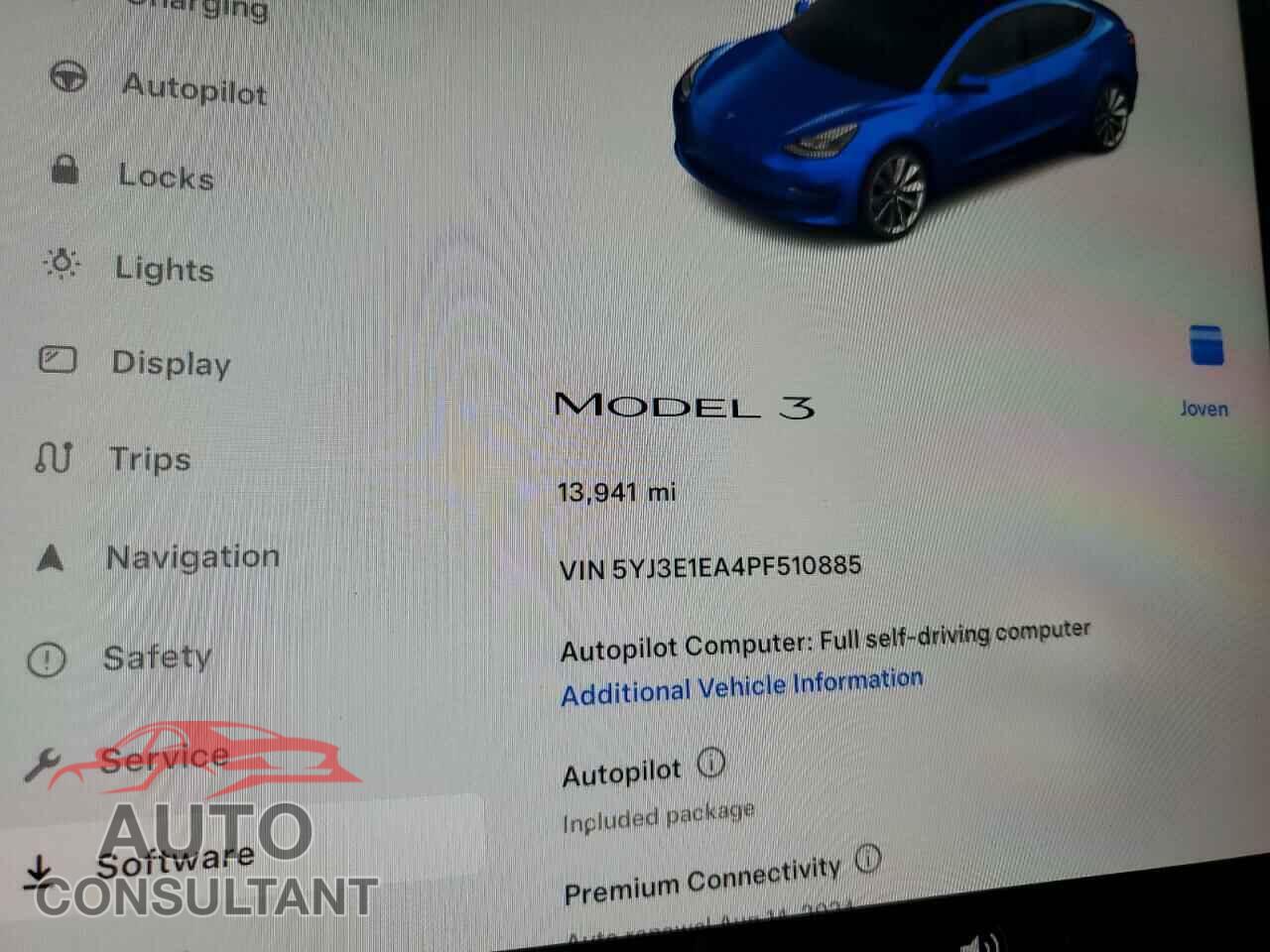 TESLA MODEL 3 2023 - 5YJ3E1EA4PF510885