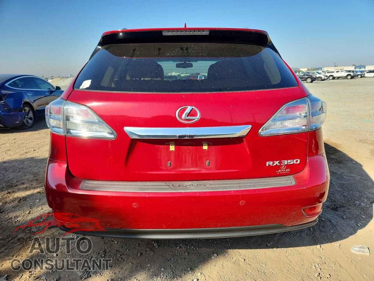 LEXUS RX350 2012 - 2T2BK1BA1CC122001