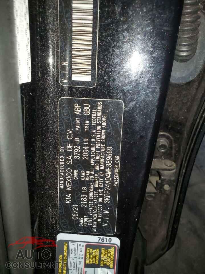KIA FORTE 2021 - 3KPF24AD4ME389669