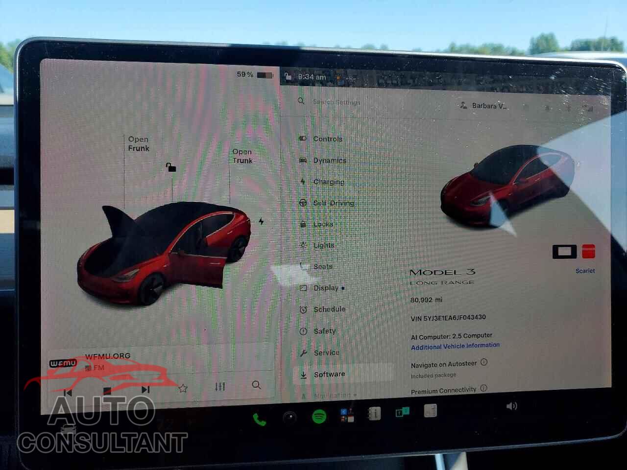 TESLA MODEL 3 2018 - 5YJ3E1EA6JF043430