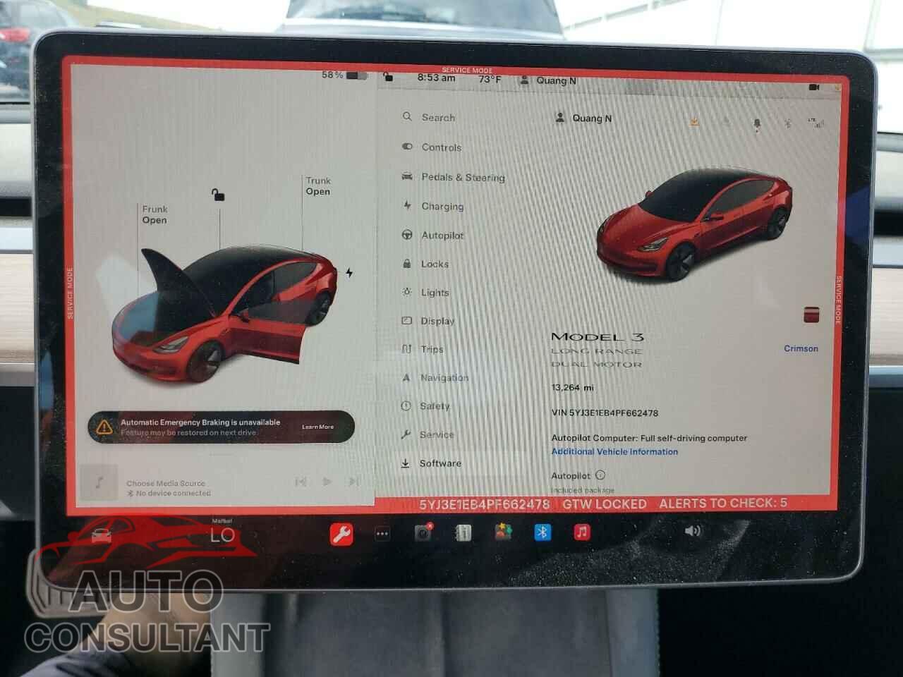 TESLA MODEL 3 2023 - 5YJ3E1EB4PF662478