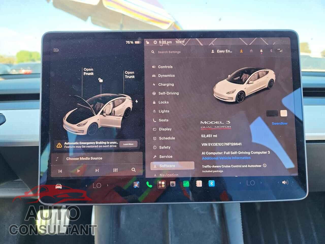 TESLA MODEL 3 2022 - 5YJ3E1EC7NF128641