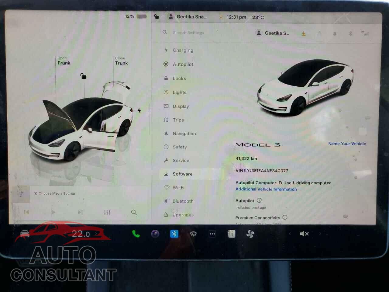 TESLA MODEL 3 2022 - 5YJ3E1EA4NF340377