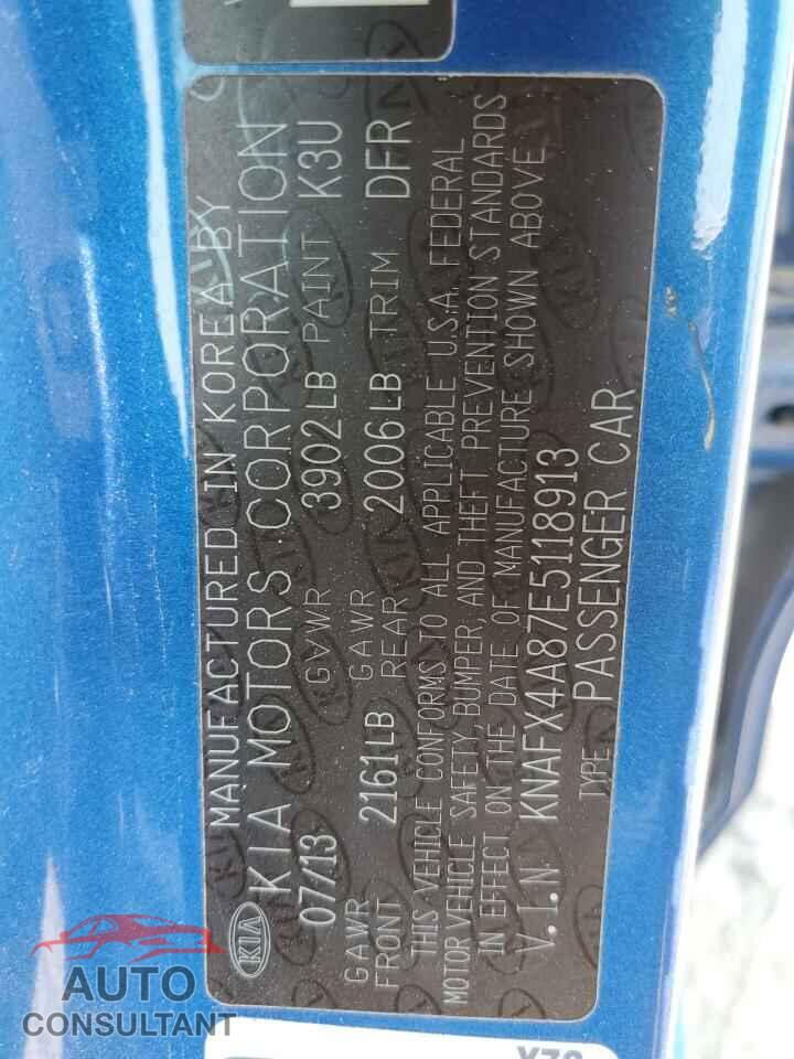 KIA FORTE 2014 - KNAFX4A87E5118913