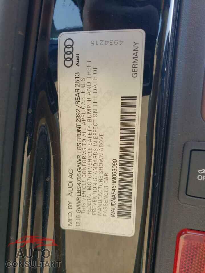 AUDI A4 2017 - WAUDNAF46HN053090
