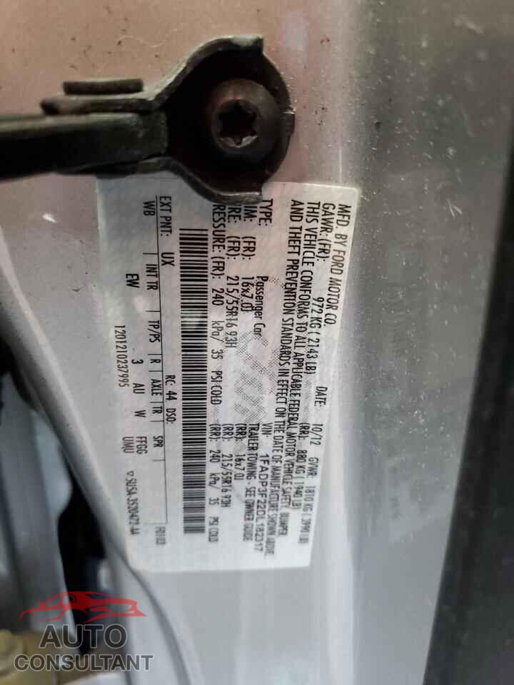 FORD FOCUS 2013 - 1FADP3F22DL182317
