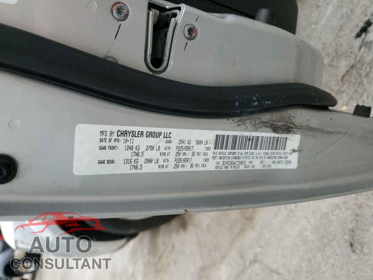 DODGE JOURNEY 2012 - 3C4PDDBG4CT200231