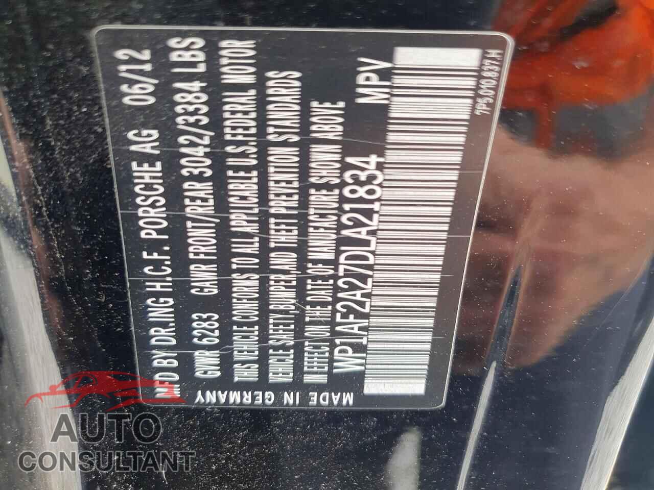PORSCHE CAYENNE 2013 - WP1AF2A27DLA21834