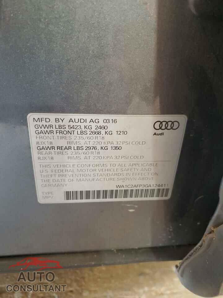 AUDI Q5 2016 - WA1C2AFP3GA124411