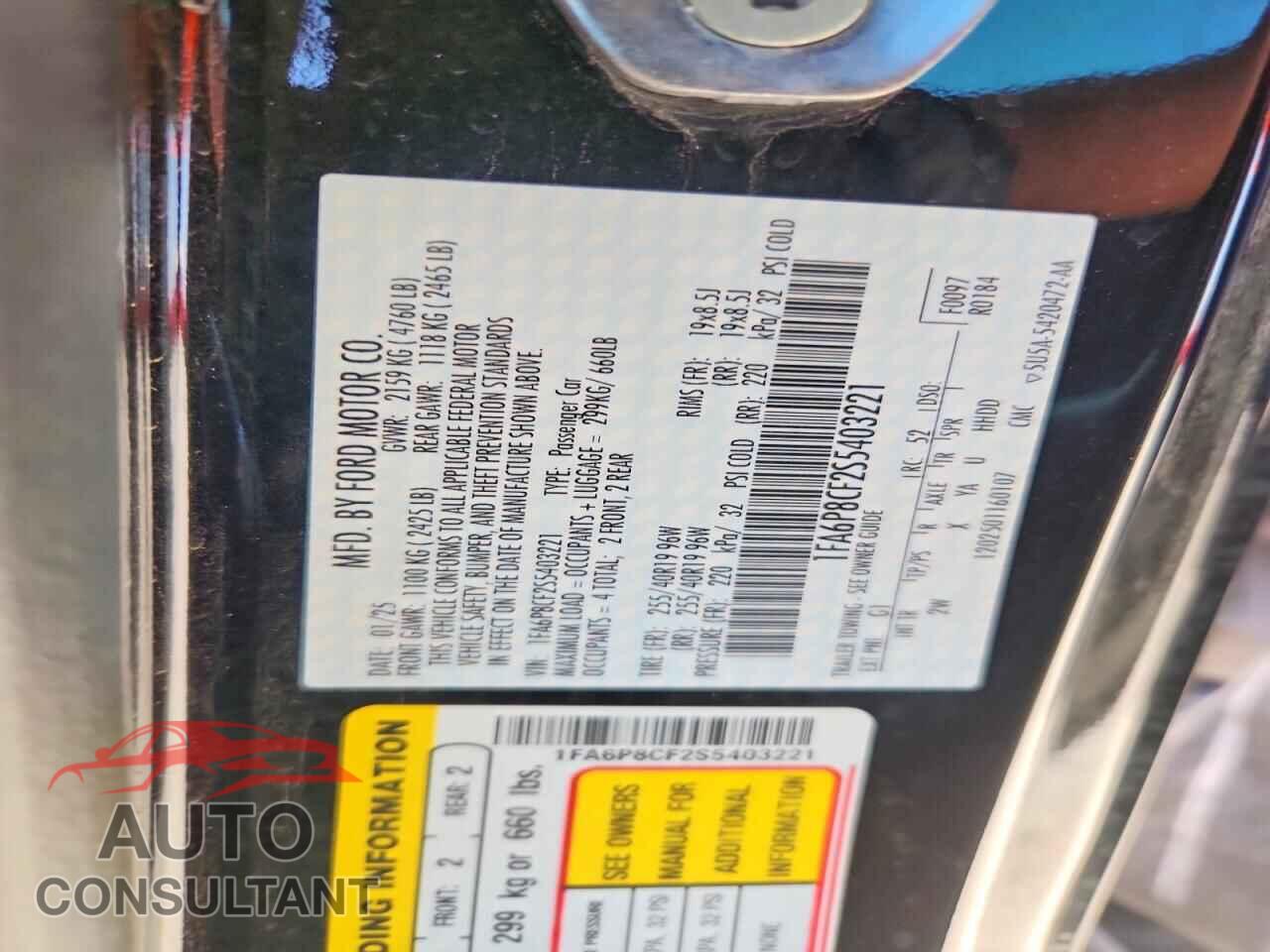 FORD MUSTANG 2025 - 1FA6P8CF2S5403221