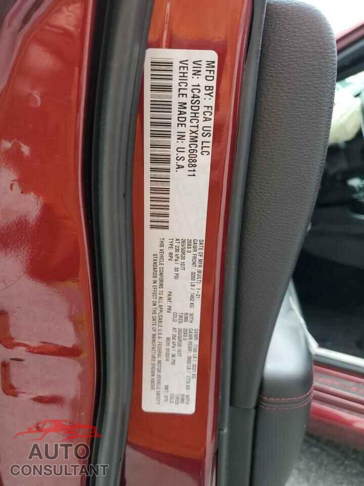 DODGE DURANGO 2021 - 1C4SDHCTXMC608811