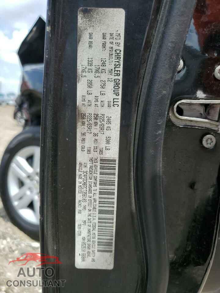 DODGE JOURNEY 2012 - 3C4PDCAB7CT356103