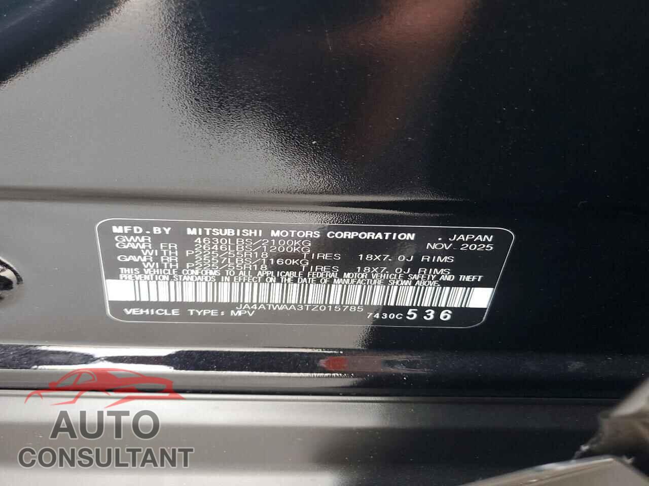 MITSUBISHI ECLIPSE 2026 - JA4ATWAA3TZ015785