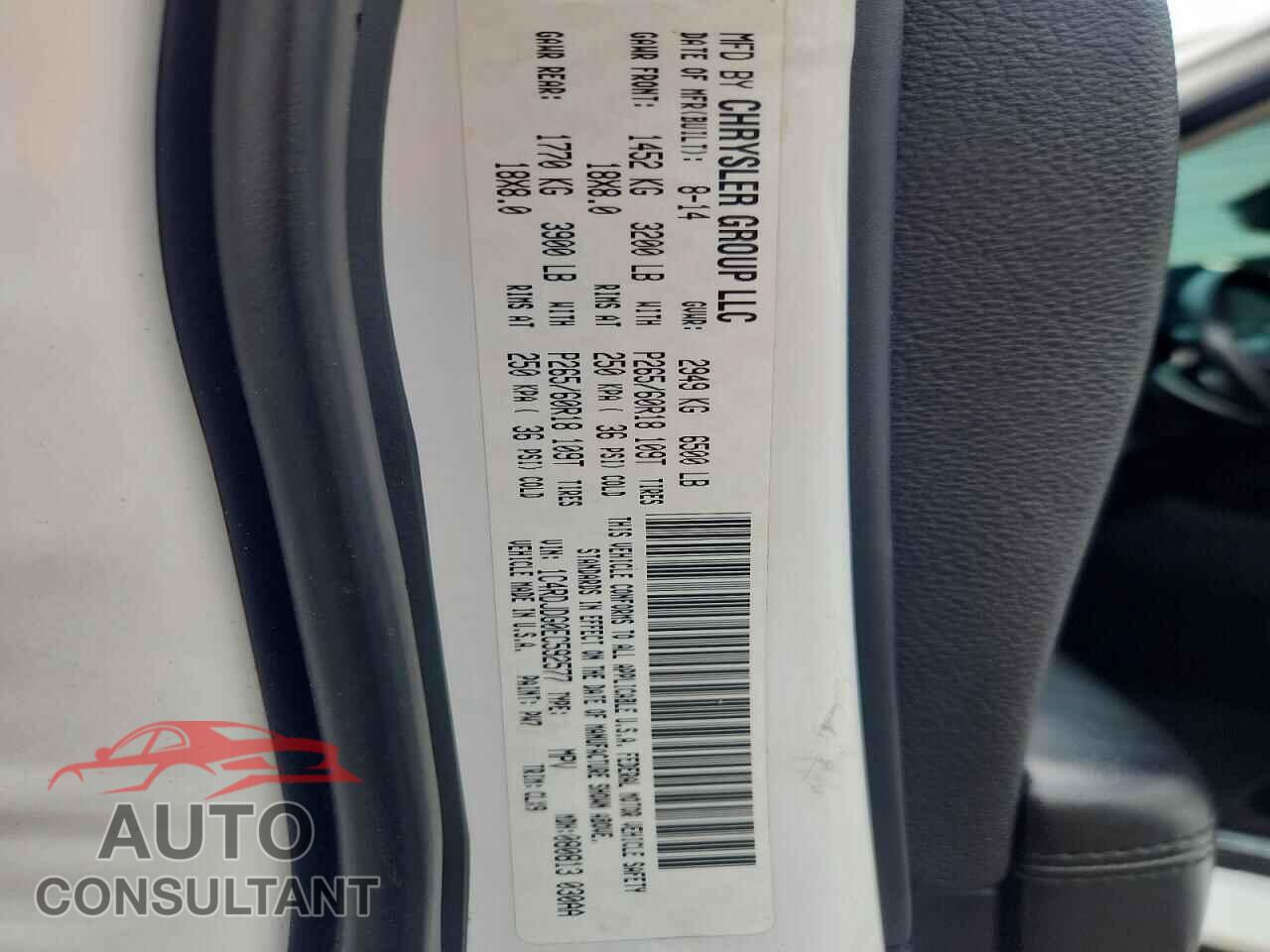 DODGE DURANGO 2014 - 1C4RDJDG0EC592577