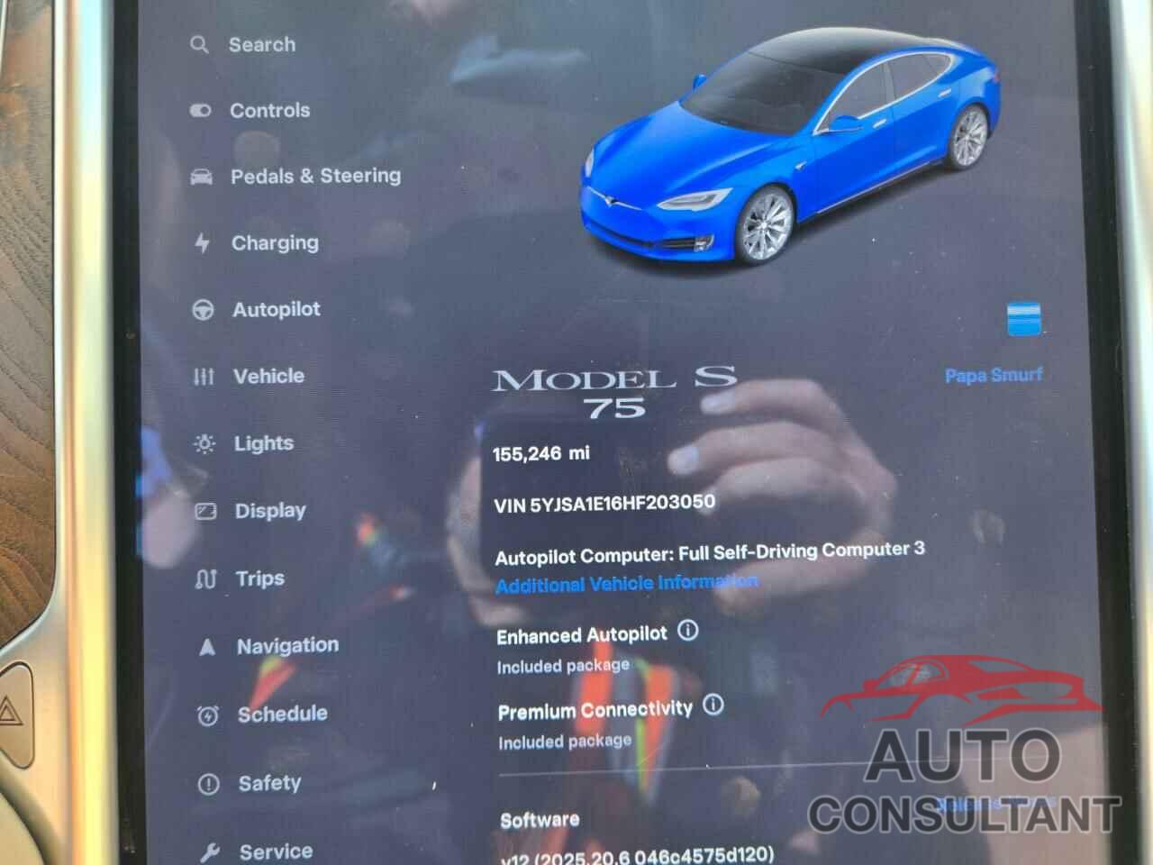 TESLA MODEL S 2017 - 5YJSA1E16HF203050