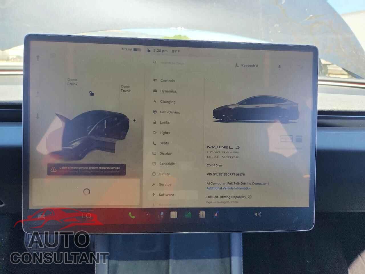 TESLA MODEL 3 2024 - 5YJ3E1EB0RF746476