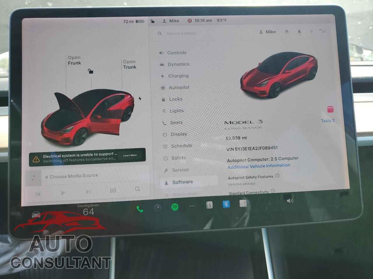 TESLA MODEL 3 2018 - 5YJ3E1EA2JF089451