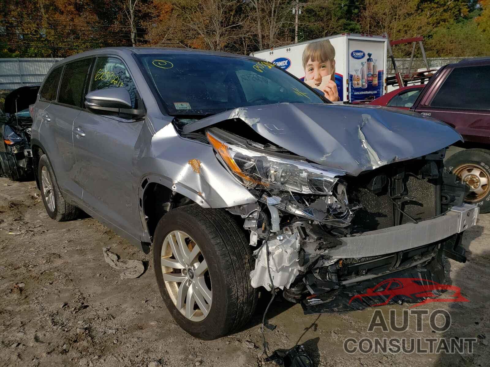 TOYOTA HIGHLANDER 2016 - 5TDBKRFH3GS345745