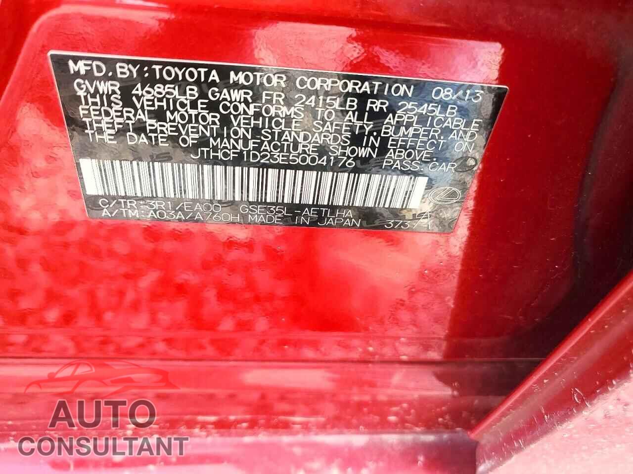 LEXUS IS 2014 - JTHCF1D23E5004176