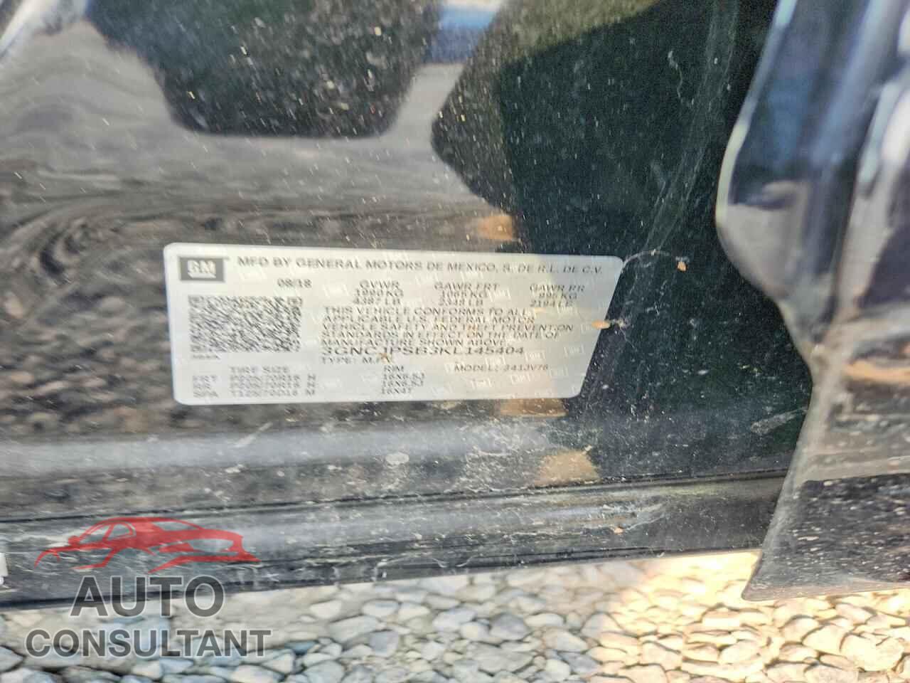 CHEVROLET TRAX 2019 - 3GNCJPSB3KL145404