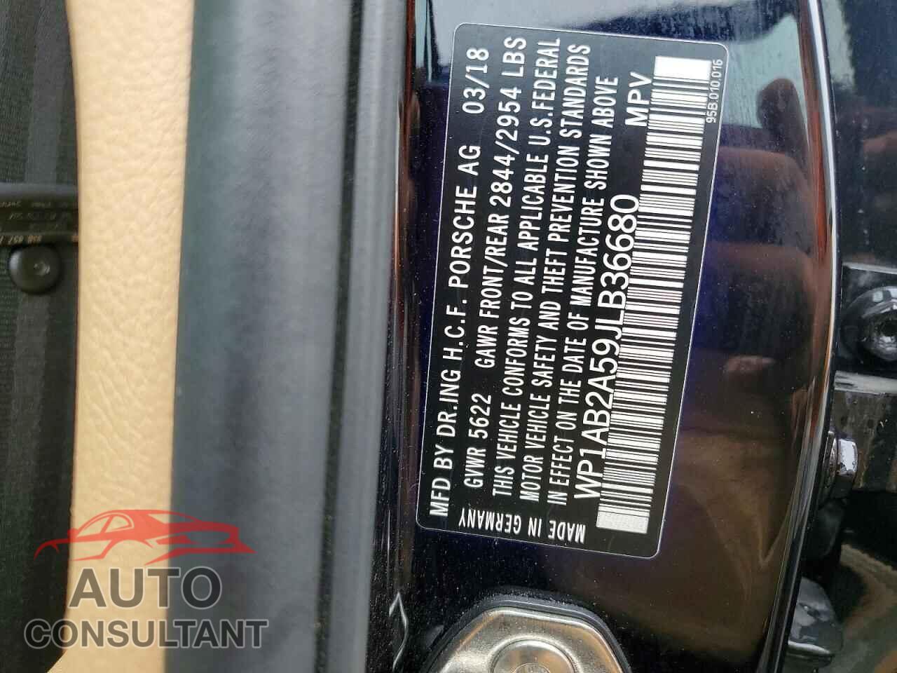 PORSCHE MACAN 2018 - WP1AB2A59JLB36680