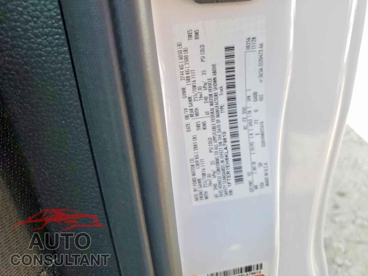FORD RANGER 2019 - 1FTER1EH8KLA79810