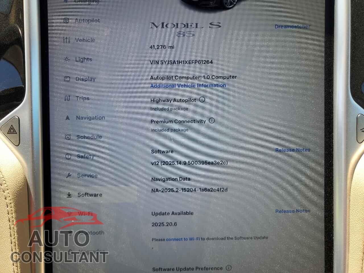 TESLA MODEL S 2014 - 5YJSA1H1XEFP61264