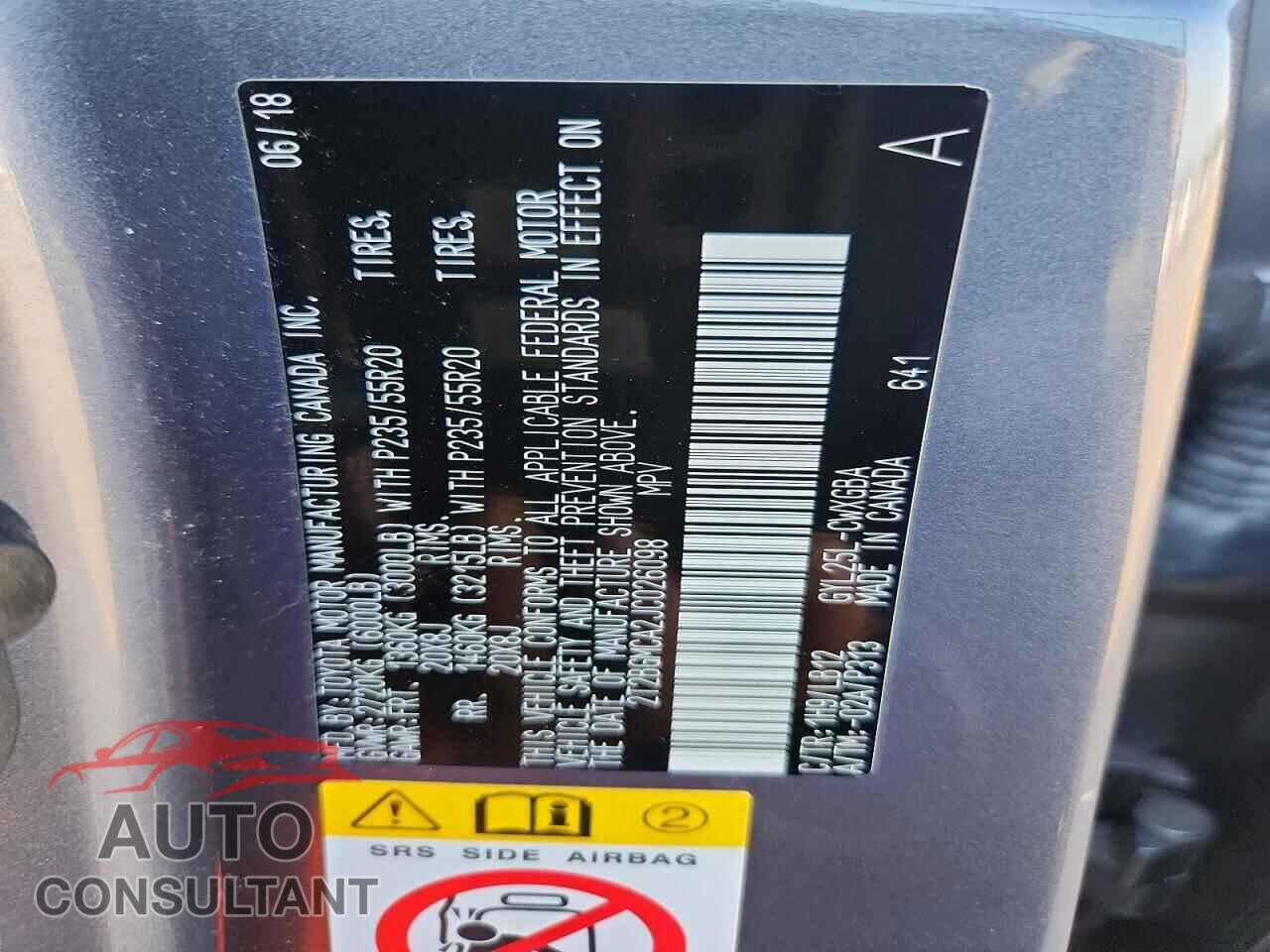 LEXUS RX450 2018 - 2T2BGMCA2JC026098
