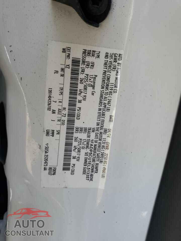 FORD CMAX 2014 - 1FADP5CU1EL513357