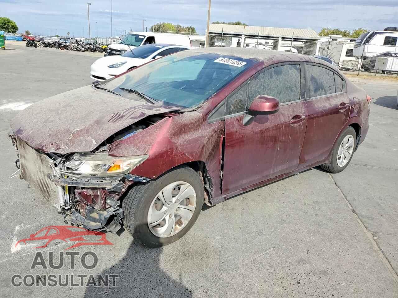 HONDA CIVIC 2013 - 19XFB2F55DE274214