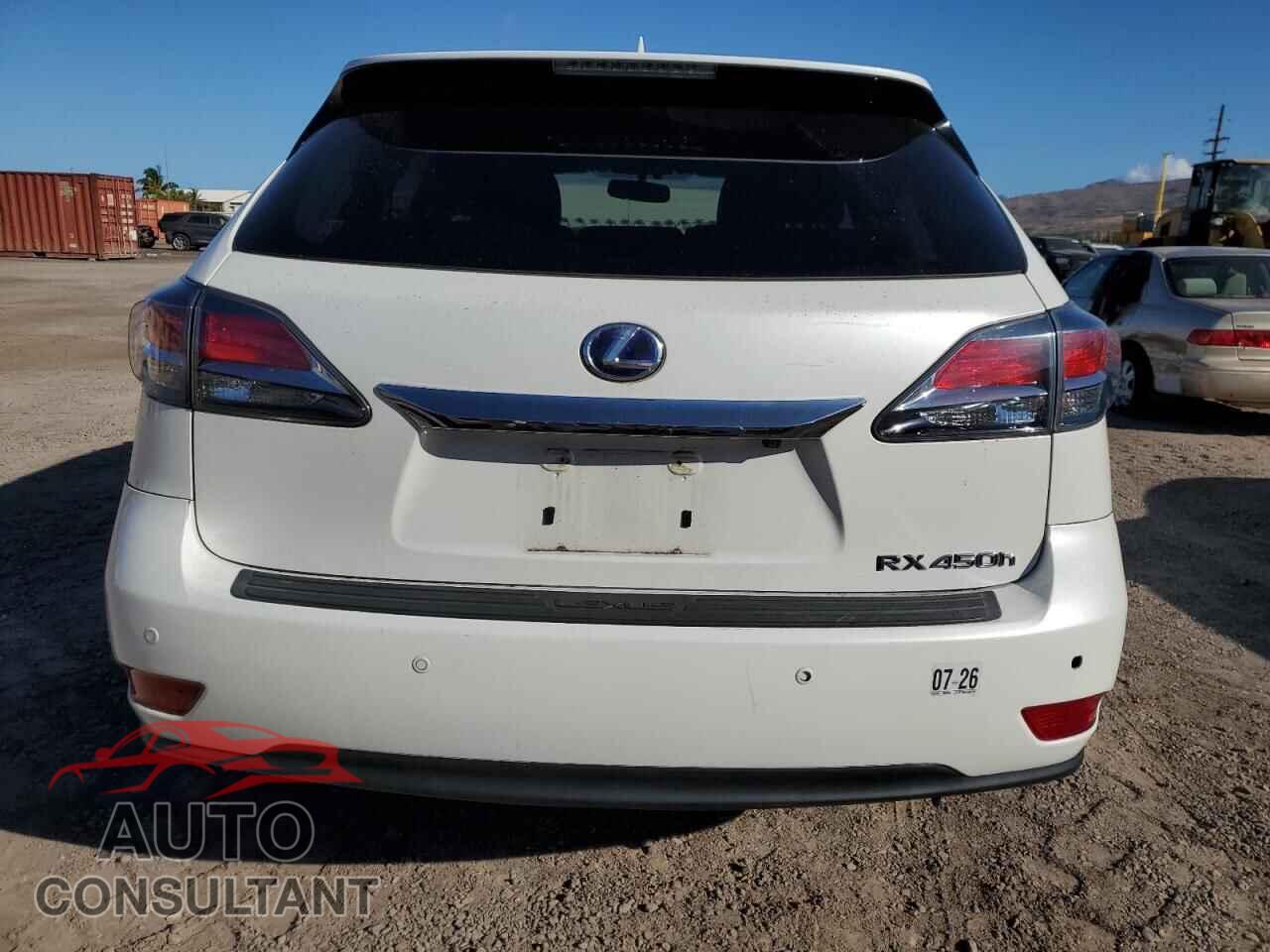 LEXUS RX450 2013 - JTJZB1BA8D2007458
