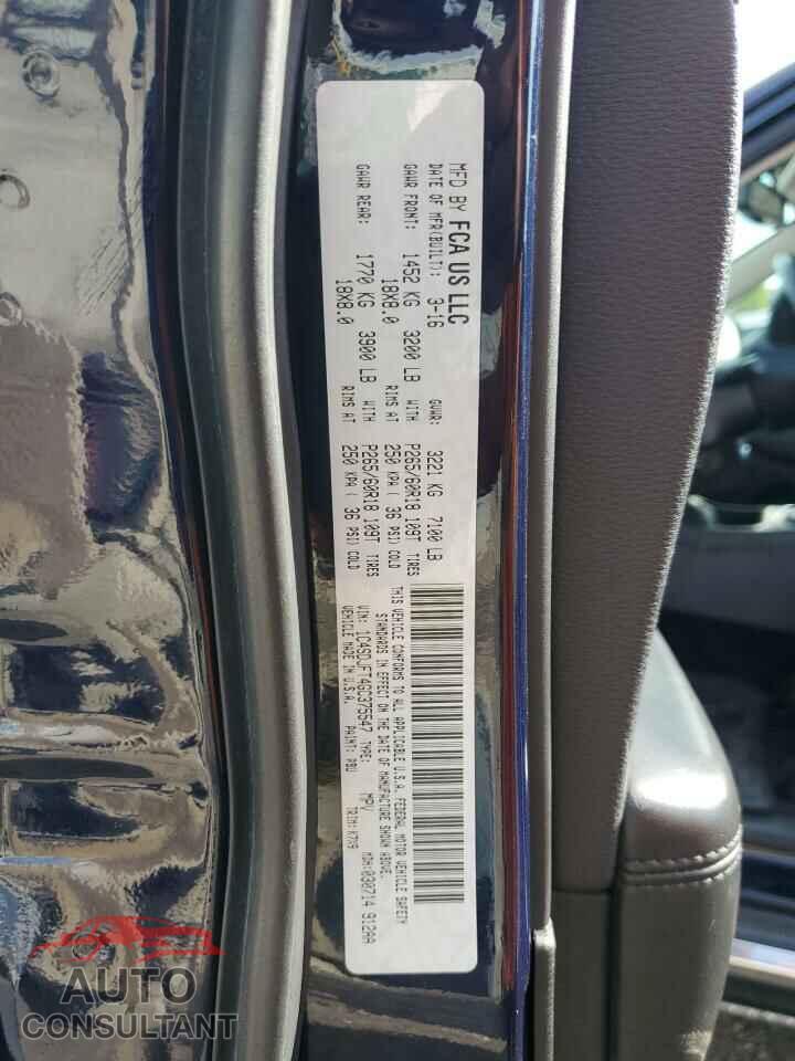 DODGE DURANGO 2016 - 1C4SDJFT4GC375547