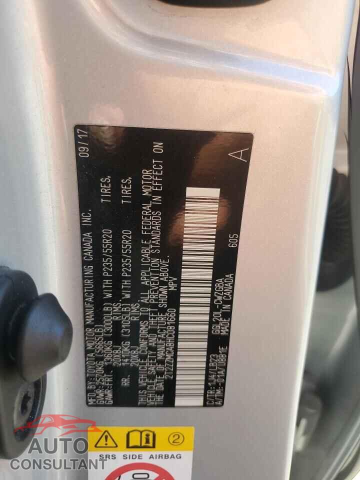 LEXUS RX350 2017 - 2T2ZZMCA8HC081660