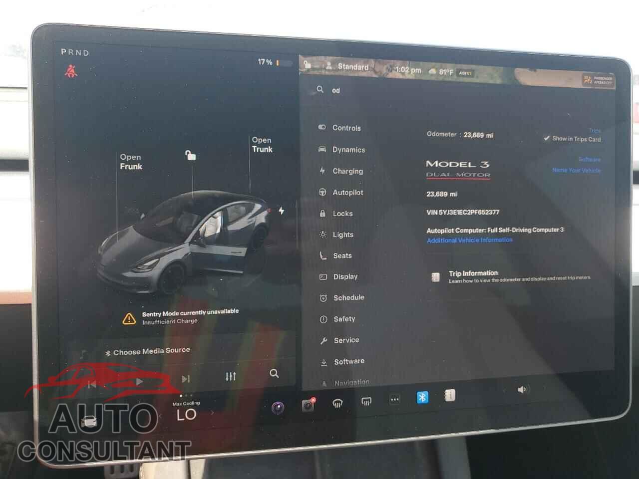 TESLA MODEL 3 2023 - 5YJ3E1EC2PF652377