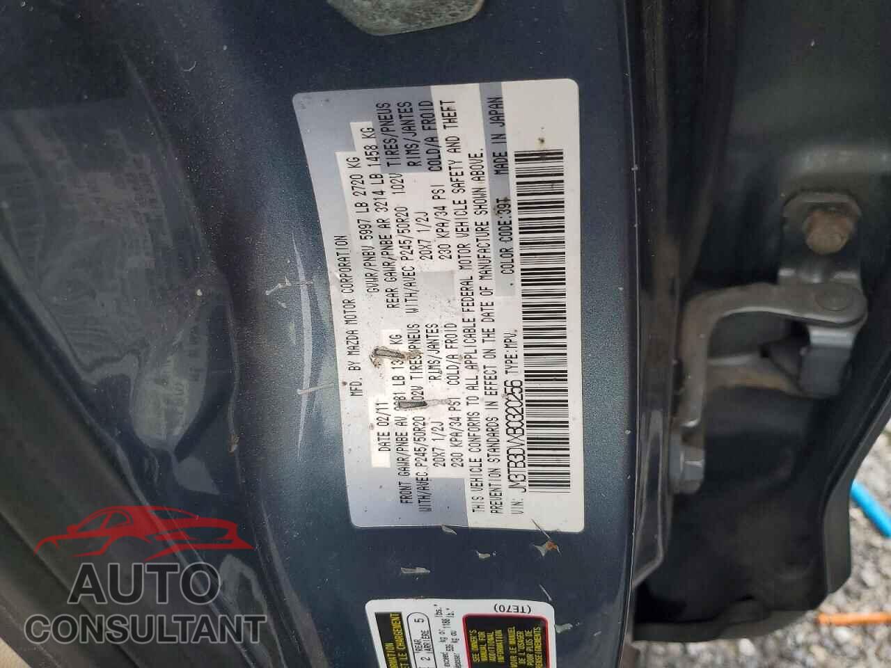 MAZDA CX-9 2011 - JM3TB3DVXB0320256