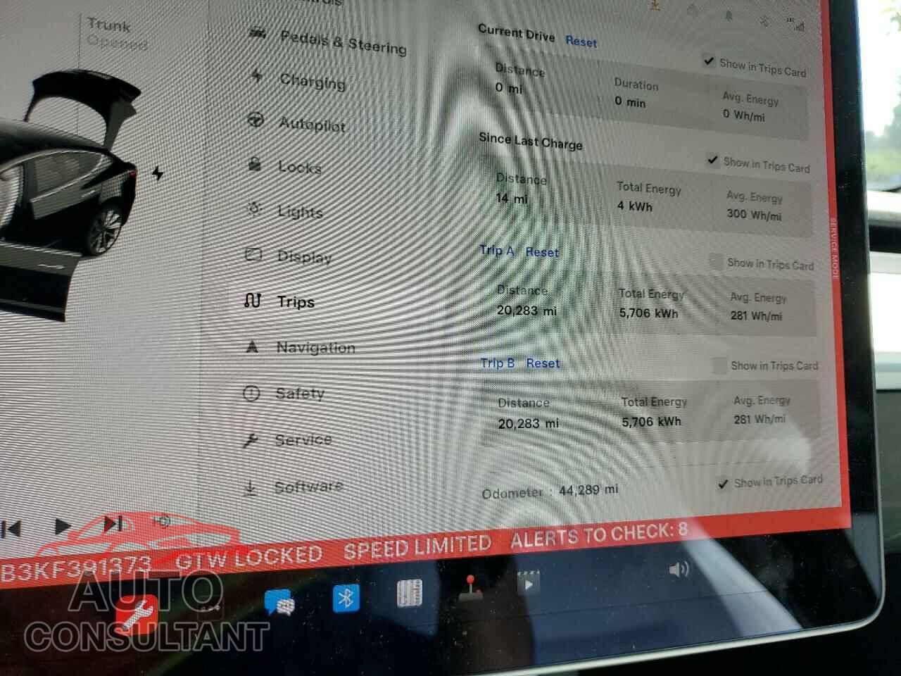 TESLA MODEL 3 2019 - 5YJ3E1EB3KF391373
