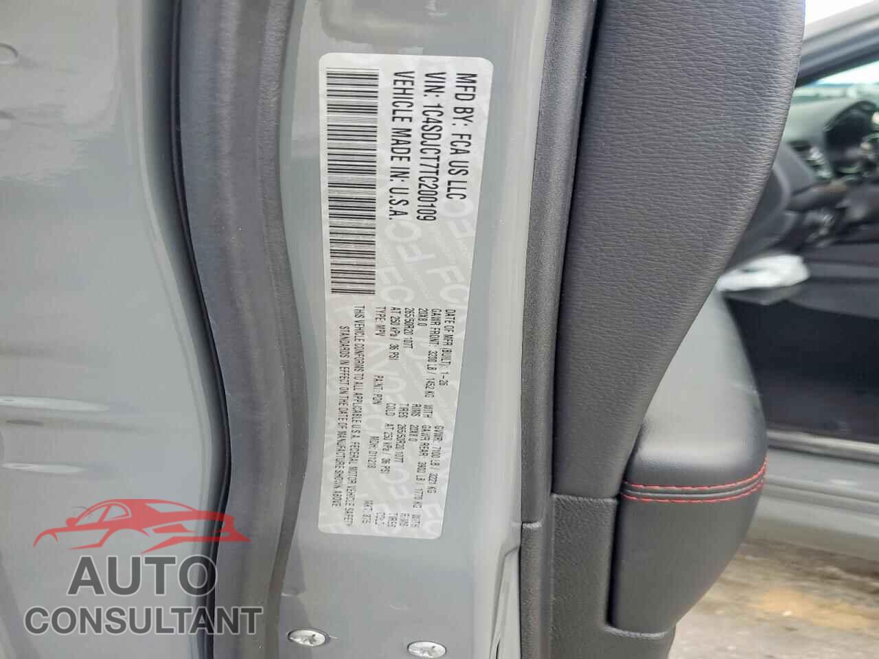DODGE DURANGO 2026 - 1C4SDJCT7TC200109