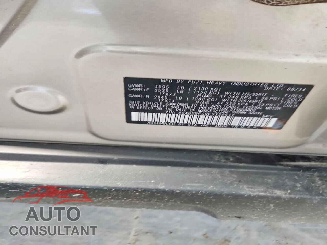 SUBARU OUTBACK 2015 - 4S4BSBFC9F3230512