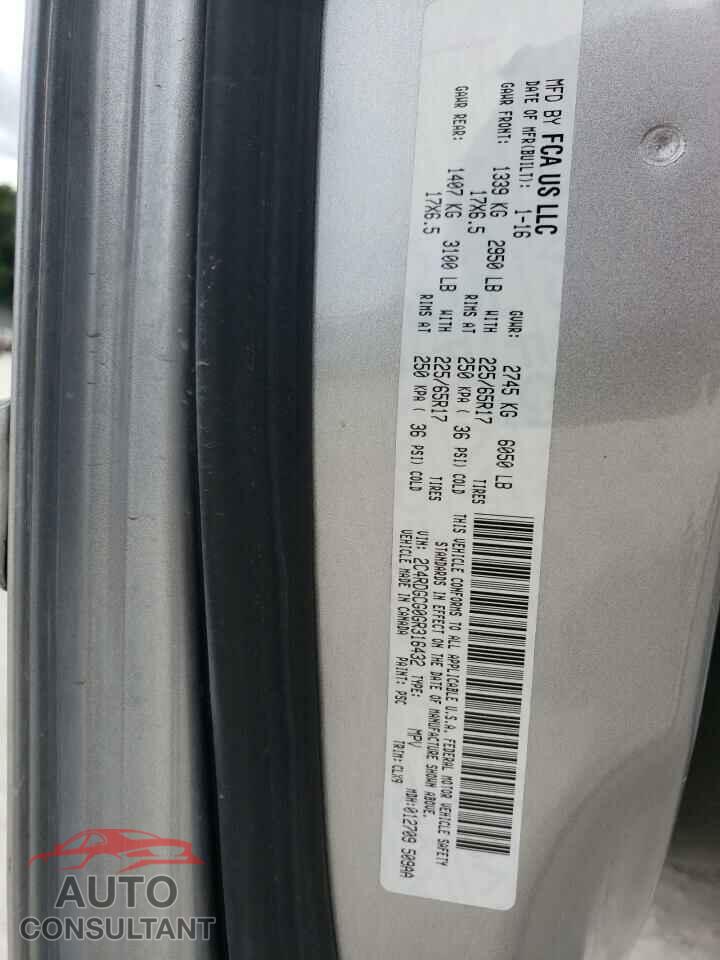 DODGE CARAVAN 2016 - 2C4RDGCG0GR316432