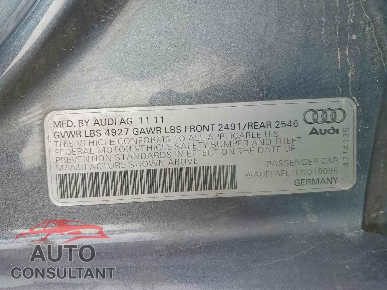 AUDI A4 2012 - WAUFFAFL7CN015096